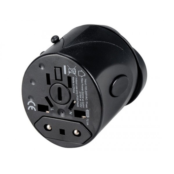 Universal Travel Power Adapters with AU/US/EU/UK Plugs (Black)