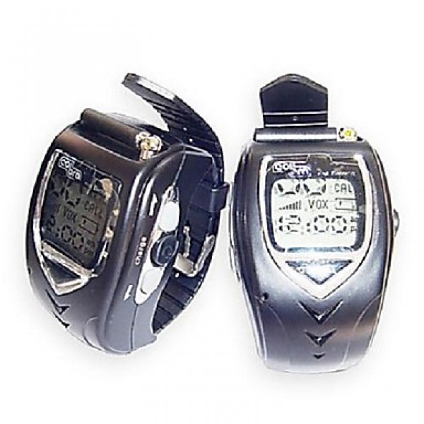 22 Channels Sliver Wrist Watch Style A Pair Walkie Talkie with Big Backlight LCD Screen