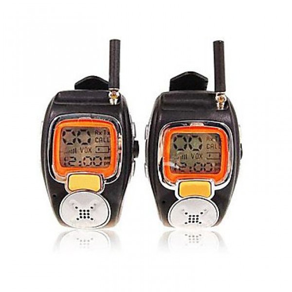 22 Channels Sliver Wrist Watch Style A Pair Walkie Talkie with Big Backlight LCD Screen