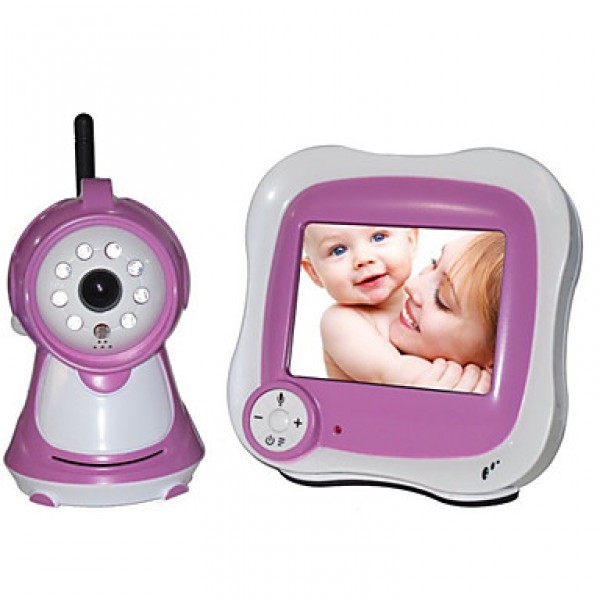 IP Camera for baby room Night Vision 3.5" LCD (1/3 Inch CMOS 380TV Line)